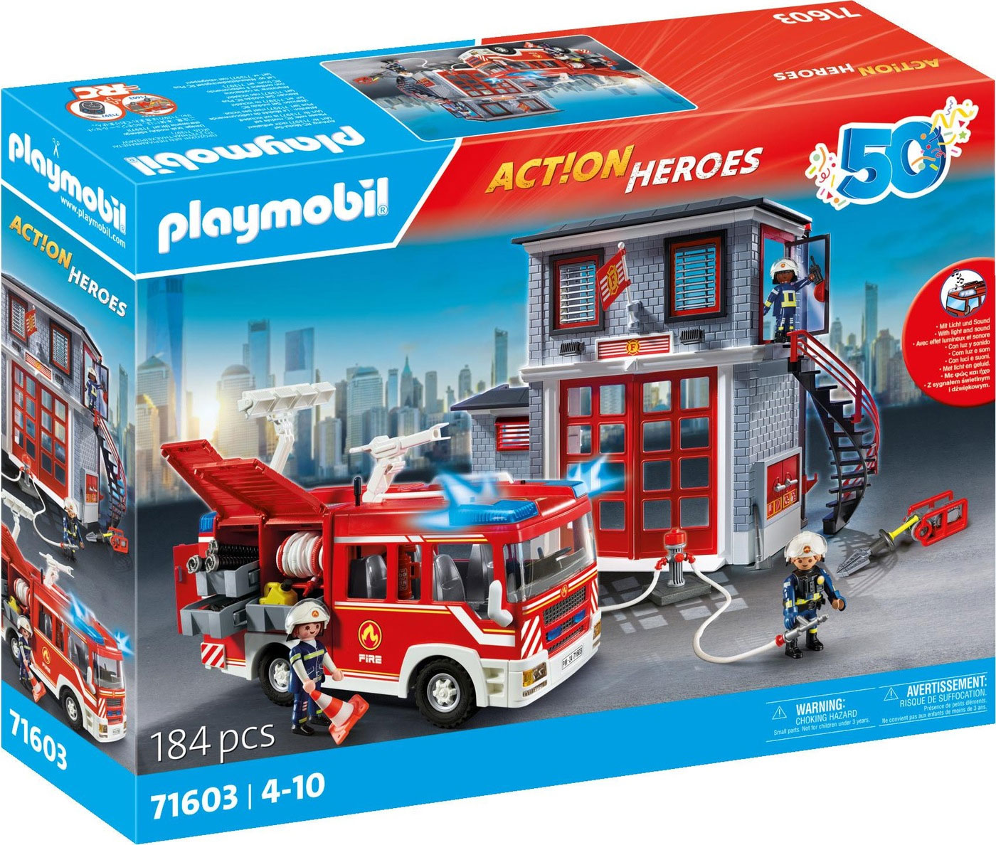 Playmobil Action Heroes Pas Cher Megaset De Pompiers Sp Cial